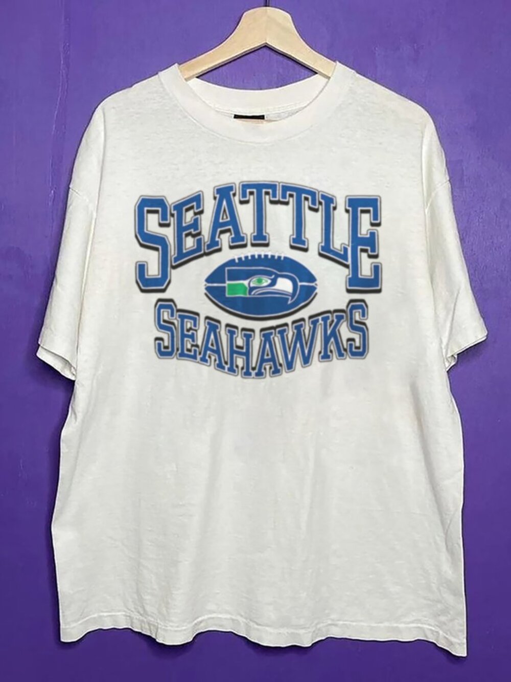 Vintage Seattle Seahawks Logo Shirt, Retro NFL Seattle Seahawks Football Shirt